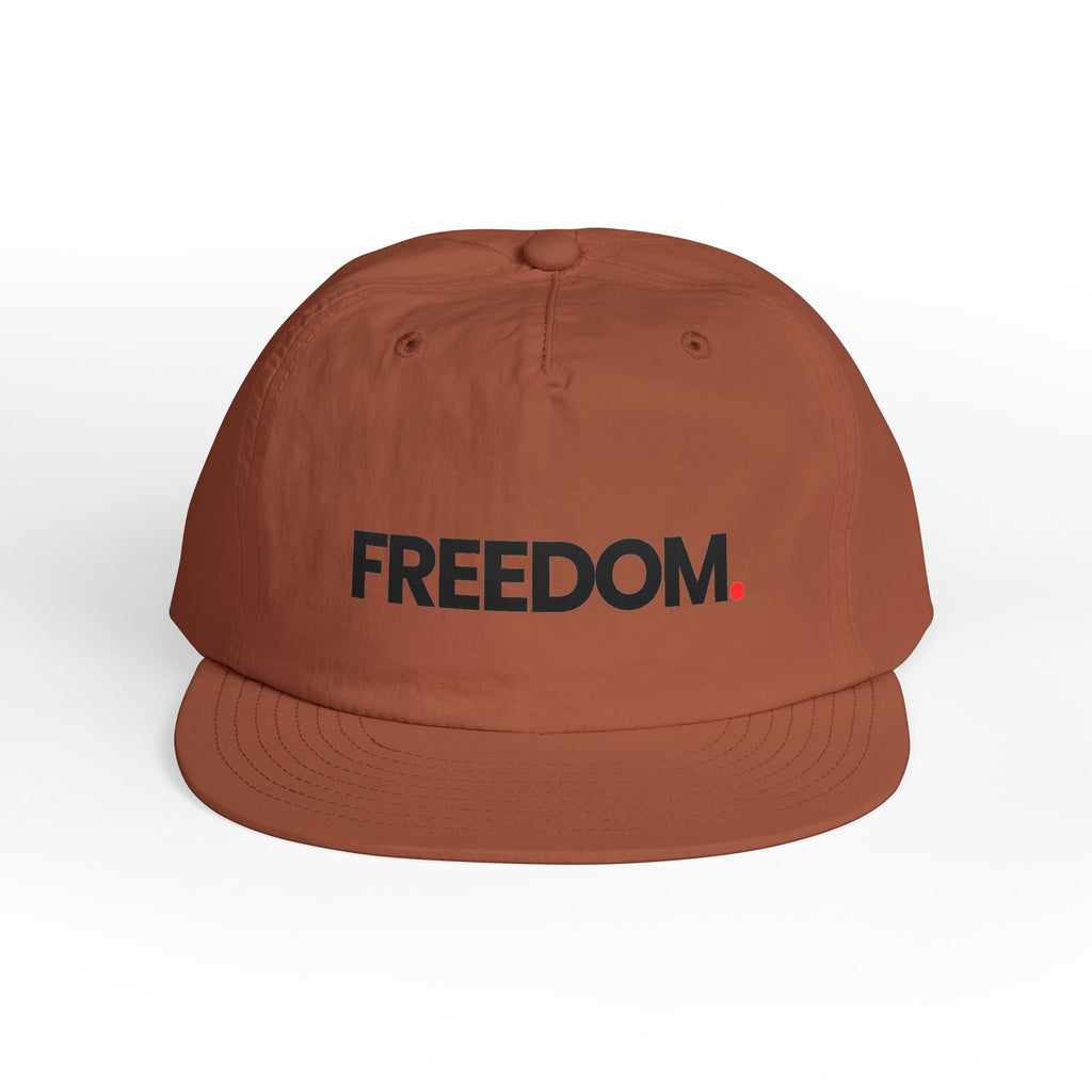 Freedom Surf Cap — Minimalist White Surf Hat with 'FREEDOM.'
