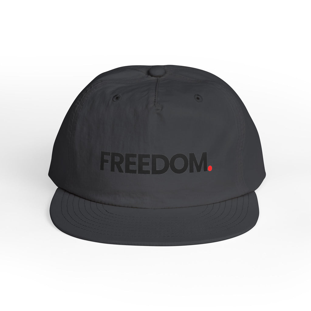 Freedom Surf Cap — Minimalist White Surf Hat with 'FREEDOM.'
