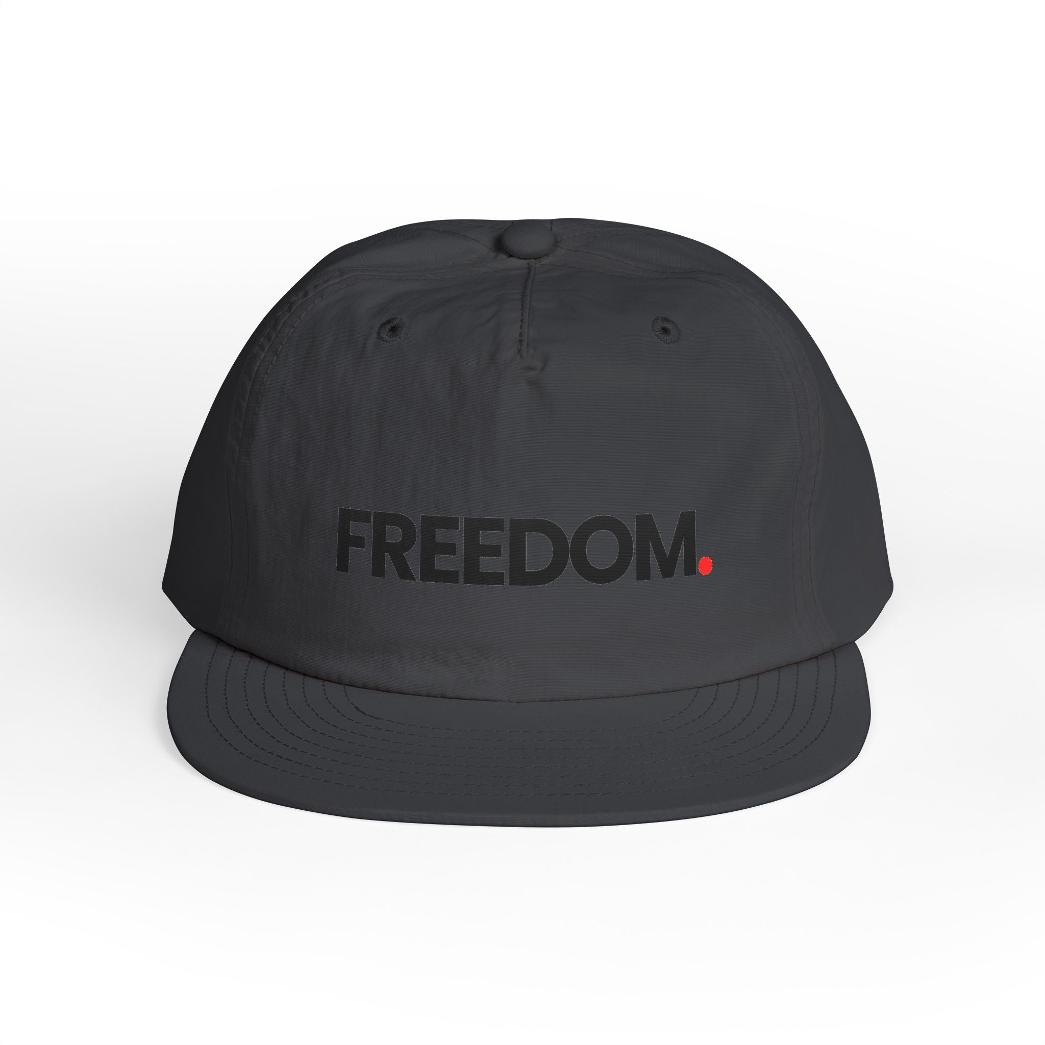 Freedom Surf Cap — Minimalist White Surf Hat with 'FREEDOM.'