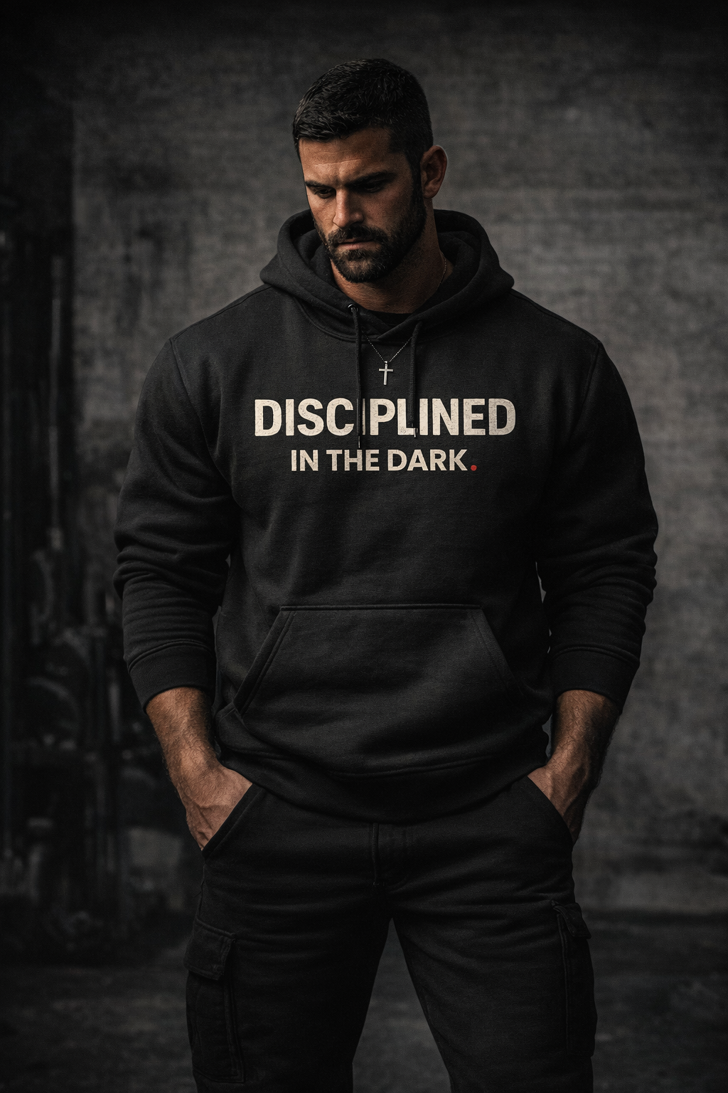 Disciplined In The Dark Hoodie – Built for Men of Discipline and Purpose