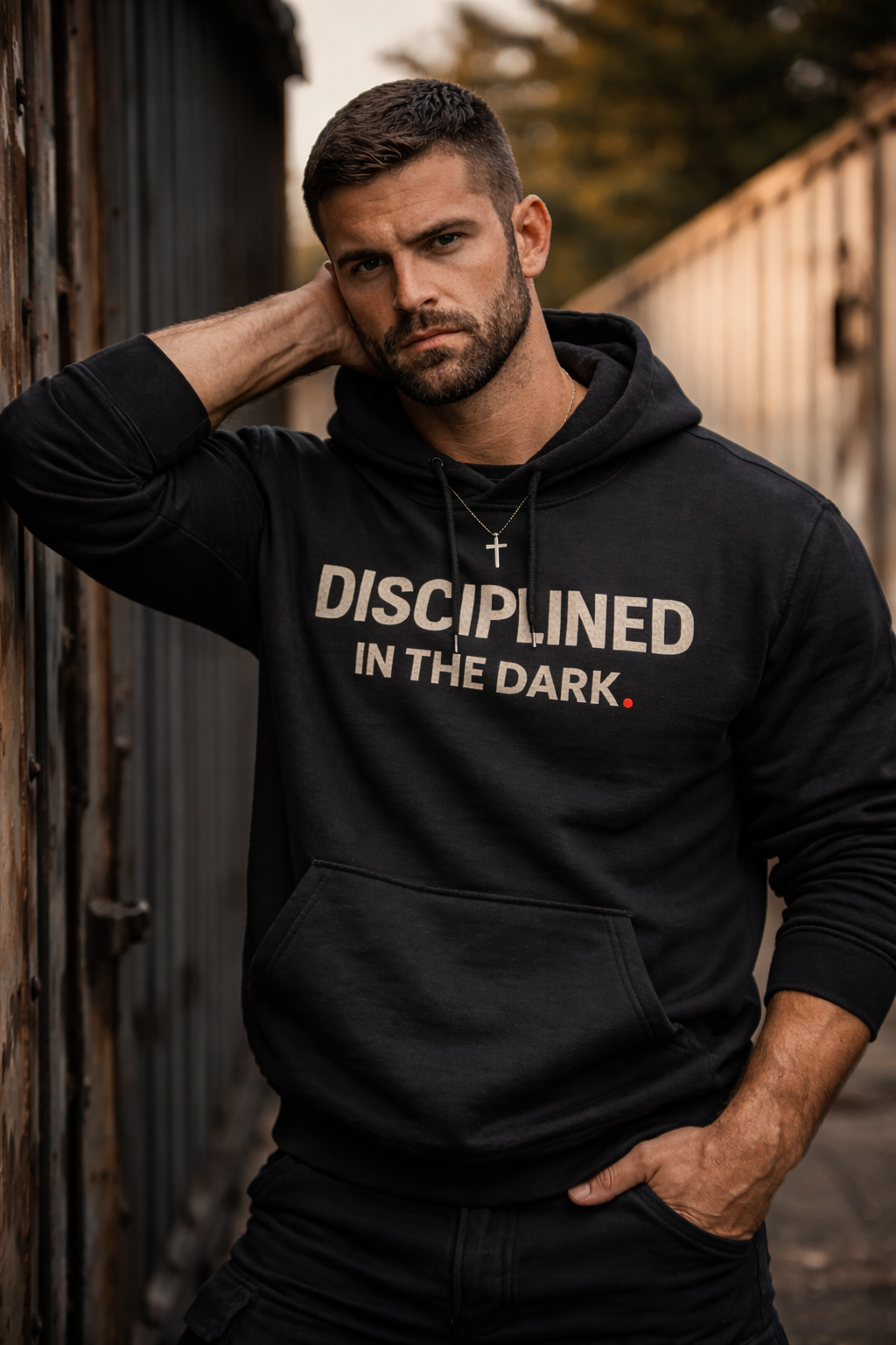 Disciplined In The Dark Hoodie – Built for Men of Discipline and Purpose