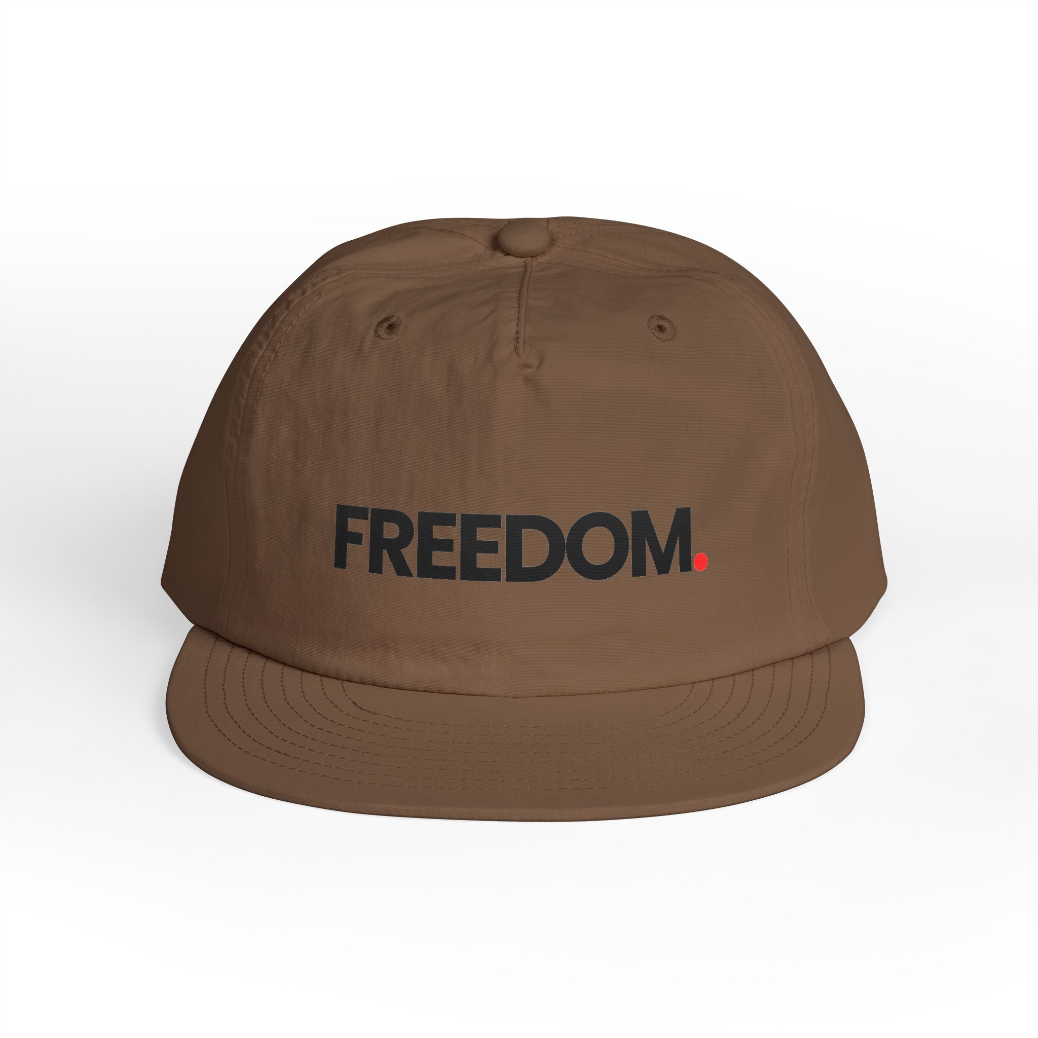 Freedom Surf Cap — Minimalist White Surf Hat with 'FREEDOM.'