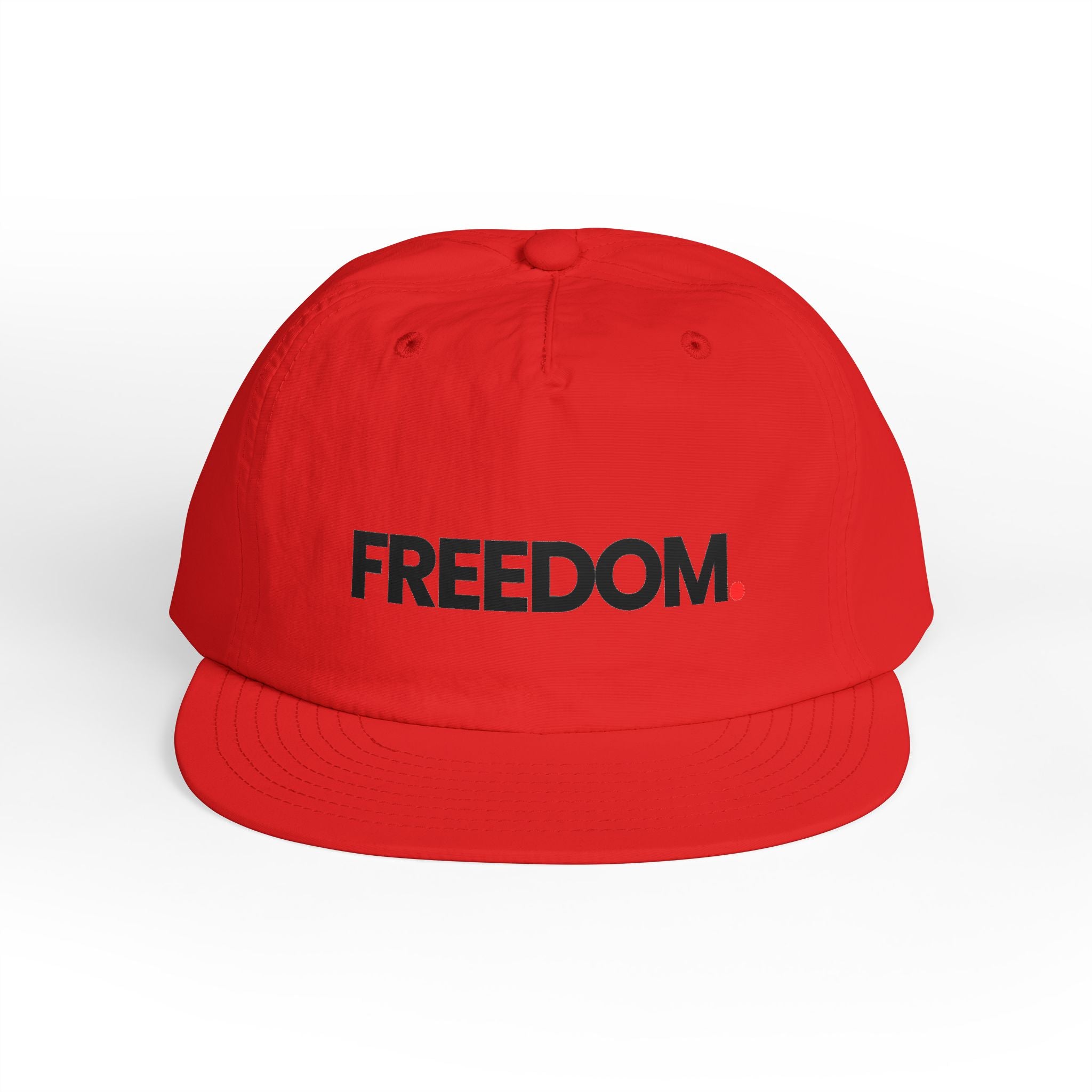 Freedom Surf Cap — Minimalist White Surf Hat with 'FREEDOM.'